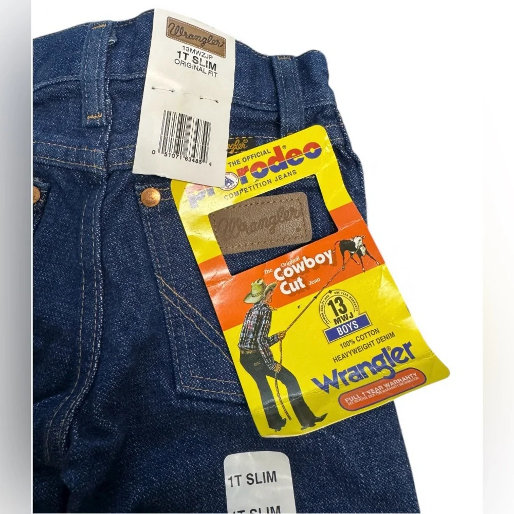 Wrangler Kids Cowboy Cut Denim Jeans Size 1T Slim